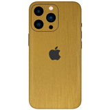 Pelicula Skin Adesivo iPhone 13 Pro Max Aço Escovado Dourado