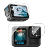 Películas Vidro Lente E Lcd Frontal traseiro Gopro 13 Black