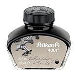 Pelikan Tinta Para Caneta Tinteiro Brilhante- Tinta 4001 Fountain Pen Ink- Preto- 62-5ml