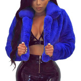 Pêlo Sintético Feminino Q Coat M094 De Lã Fofa Gola Virada