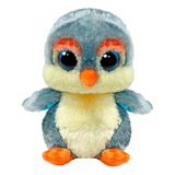 Pelúcia Beanie Boos Fisher Penguin Cor Azul aço