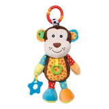 Pelúcia Bebê Chocalho Mordedor Macaquinho Treme treme