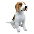 Pelúcia Cachorro Pelúcia Beagle Sentado 29 Cm Altura Fizzy Toys Cachorro Cinza