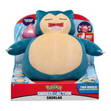 Pelúcia De Luxo Snorlax Pokemon Com Som 25cm Azul Sunny Brinquedos