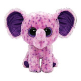 Pelúcia Eva Beanie Boos Olhos Grandes E Brilhantes Glitter Toyng Roxo Tamanho Pequeno