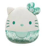 Pelúcia Hello Kitty Squishmallows 50 Anos Verde