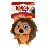 Pelúcia Kong Brinquedo Para Cachorro Mordedor Ouriço Médio Cor Marrom E Laranja