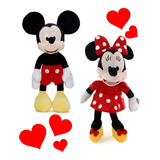 Pelúcia Mickey E Minnie Disney 33 Cm Com Som Original