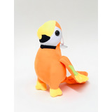Pelúcia Papagaio 3 Cores Passarinho 21x12 Escolha Sua Cor Cor Laranja