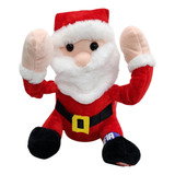 Pelúcia Papai Noel Eletrônico Músical Com Movimento