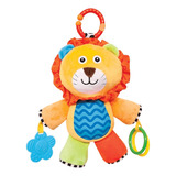 Pelúcia Safari Leãozinho Amarelo Com Atividades Buba Baby