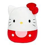 Pelúcia Squishmallows 20cm Sanrio Hello Kitty Vermelha