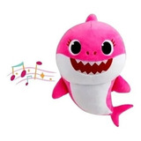 Pelúcia Tubarão Baby Shark Musical Rosa Anti alérgico