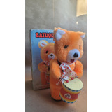Pelucia Urso Batuquinha Antigo Usado Não Funciona Laranja