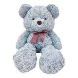 Pelúcia Urso Fofinho Felpudo 60cm Caa Toys Cor Azul