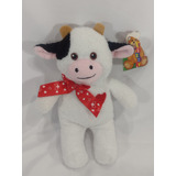 Pelúcia Vaca Vaquinha Branca Malhada Fizzy 26cm