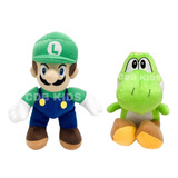 Pelúcia Yoshi Verde + Luigi Turma Do Mario Bros