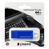 Pen Drive 64gb Kingston Datatraveler Exodia Usb 3 2 Azul