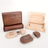 Pen Drive 8gb Madeira Caixinha Ecológico Personalizado 