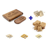 Pen Drive De Madeira Personalizado 16 Gb Gravamos Logo nome Cor Walnut Wood Pendrive 16 Gb