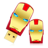 Pen Drive Homem De Ferro 64gb Real Usb 2 0 A Prova D água Cor Vermelho