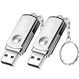 Pen Drive, Hrich Pen Drive Mini 4gb Com Chaveiro, Unidade Flash Usb De Alta Velocidade Usb 2.0, Para A Transferência De Músicas, Fotos, Documentos E Vídeos，usb Flash Drive X 2(4gb Prata)