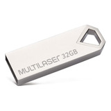 Pen Drive Multilaser Diamond 32gb Usb 2 0 Metálico Pd851