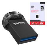 Pen Drive Sandisk Ultra Fit Usb 3 2 64gb Compacto Preto