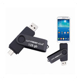 Pen Driver 2 Em 1 128 Gb De Memória Usb 2 0