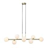 PENDENTE ABAPORU DE METAL E VIDRO DOURADO E BRANCO
