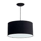 Pendente Acappella Cúpula 40cm Preto Lustre