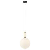 PENDENTE CUICA DE METAL E VIDRO BRONZE E BRANCO