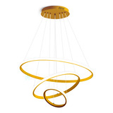 Pendente De Led Saturno Ondulado Minimalista Moderno Ajustável 4500k Iluminação Aconchegante Em Led Cozinha Sala De Estar Mesa De Jantar Escritório Sala De Reunião Requinte E Moderno Apartamento Casa