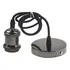 Pendente De Teto Metal Vintage Retro Antigo 1 Soquete Cor Preto Perola
