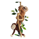 Pendente Decorativo Com 2 Pelúcias Safari Quarto Bebê