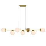 Pendente Jabuticaba 7 Globos Dourado 120cm Pd2215