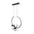 Pendente Jabuticaba Tipo Cacho Cor Preto Com Lamapda Led