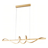 Pendente Led 3000k 63w 100cm Metal Dourado Sindora Dcd03036