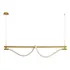 Pendente Led Corda 120cm Silicone Dourado Pd2191 Sala Mesa