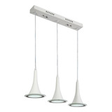 Pendente Luminária Com Led 8w X 3 Estrutura Branco Branco Frio 110v 220v