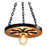Pendente Luminária Lustre Rustica Roda De Carroça Pequena