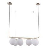 Pendente Petit Poa French Gold Sq003 P 8x E27 Bella Cor Dourado 110v 220v