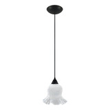 Pendente Preto Tulipa Caracol Transparente Art Pop