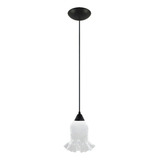 Pendente Preto Tulipa Rei Transparente Art Pop