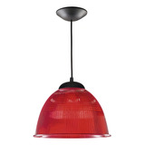 Pendente Prismatico 12 1xe27 Vermelho Preto 110v 220v bivolt 