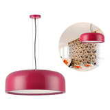 Pendente Redondo De Alumínio Avant Baccino Lindo 60cm Cor Marsala Brilho