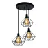 Pendente Triplo Diamante P/ Modernizar A Sua Sala De Jantar Cor Preto 110v/220v
