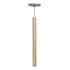 Pendente Tubo Luna Champanhe 50cm Sala Moderno + Led Brinde