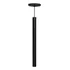 Pendente Tubo Luna Preto 50 Cm Moderno Banheiro + Led Brinde