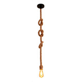 Pendentes Corda 1m Retro Vintage Design Rustico E27 Cor Palha 110v 220v